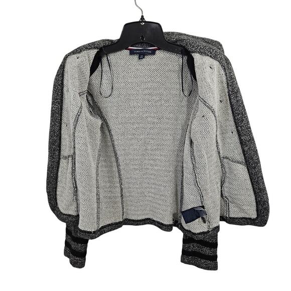 Tommy Hilfiger Womens Classic Open Front Band Jacket Gray Size Small - Picture 3 of 7